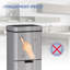 72 Liter 3 Compartment Stainless Steel Sensor Waste and Recycling Bin with Removable Lid for Kitchen and Home Use