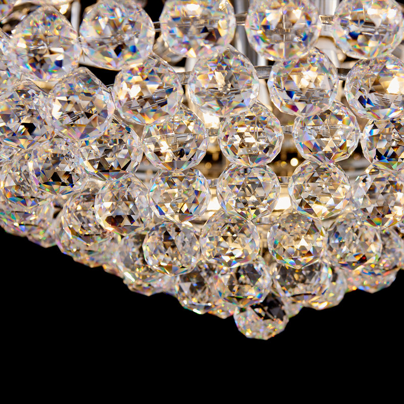 Kriner Dimmable Empire Chandelier, Silver, 19, 47.2" H  x 31.5" W x 31.5" 