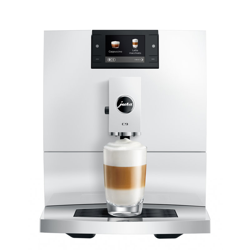 C9 Piano Black Automatic Coffee Machine, White