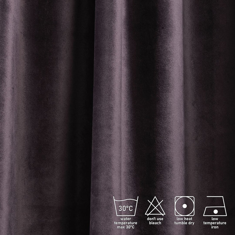 Soft Touch Velvet Kitchen Valance, 25 Dark Byzantium, 75 W x 60 D cm
