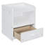 Lit plateforme double en bois avec espace de rangement multifonctionnel, table de chevet, 2 tiroirs, ports USB et bureau-1092293913