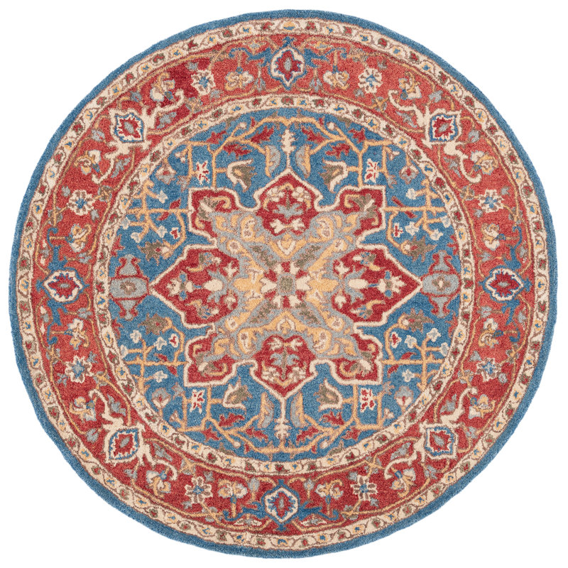 Farnhamville Hand Tufted Wool Oriental Rug, Round 6'