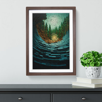 Forest Hard Edge Painting - Framed Print