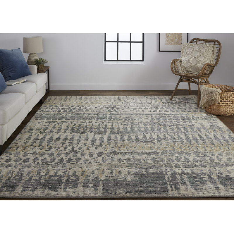 Palomar Wool Abstract Area Rug, Rectangle 2' x 3'