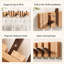 Porte-manteau mural en bois massif avec touches de piano – Crochets magnétiques rabattables avec double installation (avec ou sans perçage), cintre robuste pour entrée, chambre et salon (6/8/10 crochets, 4 couleurs)-140238705-140238709