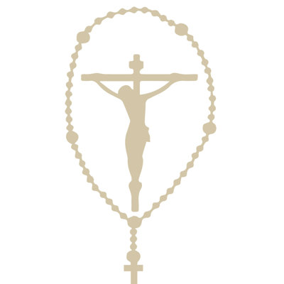 Décalcomanie murale crucifix rosary