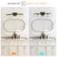 Applique murale 24 po à 4 lumières rétro avec abat-jour en cristal transparent, luminaire de meuble-lavabo en fer noir pour salle de bain ou couloir (sans ampoules)
