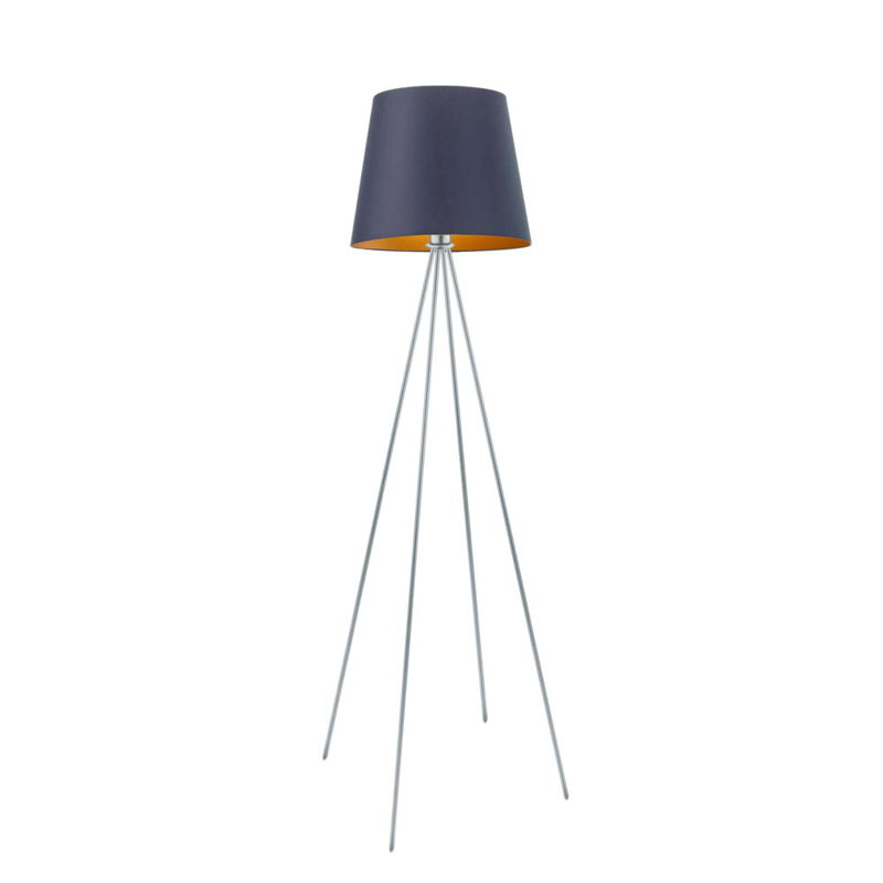 Arlaine 157cm Traditional Floor Lamp, White, White/Gold Inside