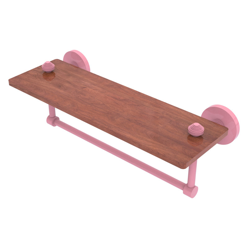 Tablette flottante avec barre à serviettes Southbeach, H 5 po x l 16 po x P 5 po, Rose