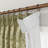 TWOPAGES Unlined Floral Curtain Printed Faux Linen Pinch Pleat Curtain-118032933-124071139