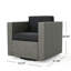 Chaise de patio pivotante avec coussins MP1 (simple, mélange de noir / gris foncé)