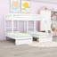 Lit superposé triple / quadruple en bois double avec 3 tiroirs avec tablettes et tablette-1376366293-1376366294