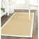 Nazli Natural Fiber Sisal With Latex Solid Color Rug