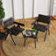 3 Pieces Patio PE Wicker Bistro Set Outdoor Conversation Furniture Set
