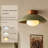 13.98" Retro Brown Glass Flush Mount Lighting