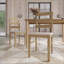 Ensemble de salle à manger 5 pièces en bois original, table rectangulaire en bois avec 4 chaises rembourrées, mobilier de ferme pratique et moderne pour la cuisine domestique