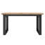 vidaXL Coffee Table O-Frame Solid Wood Pine and Steel-106215998