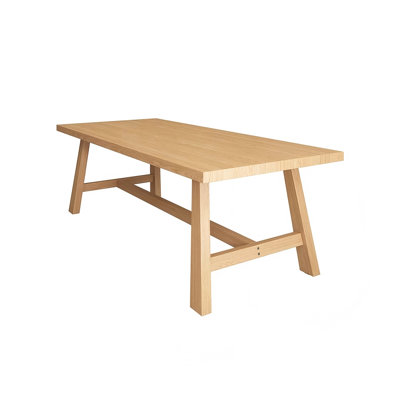 78.74"Modern minimalist natural-color solid wood large conference table