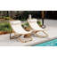 Chaises pliantes d'extérieur à dossier réglable 2 pièces, structure enveloppée de rotin avec coussin épais et appui-tête amovible, jaune, pour la piscine, la plage, la cour et le camping-102141708