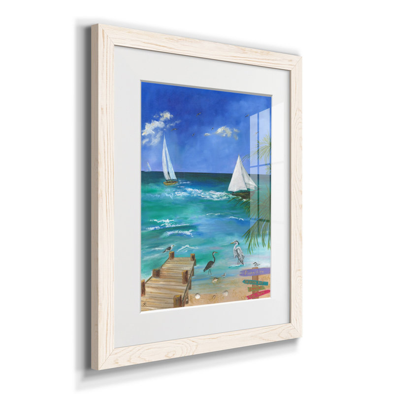 Orchidées au paradis II - Cadre photo, reproduction d'art sur papier, H 24 po x l 18 po x P 1,5 po, Blanc