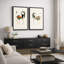 Art moderne et moderne, cheval, art animalier géométrique minimaliste, impression sur toile encadrée, 2 pièces-124817826-124817824-124817831
