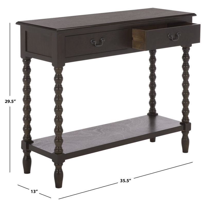 Toulonne 35.5" Console Table, Dark Chocolate