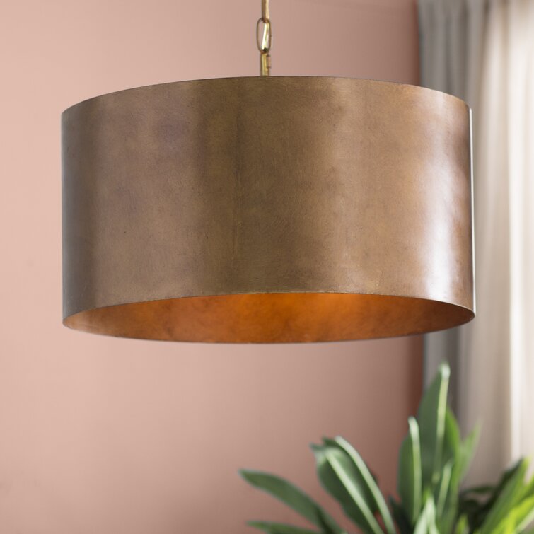 Rosamund 3 - Light Unique/Statement Drum Chandelier