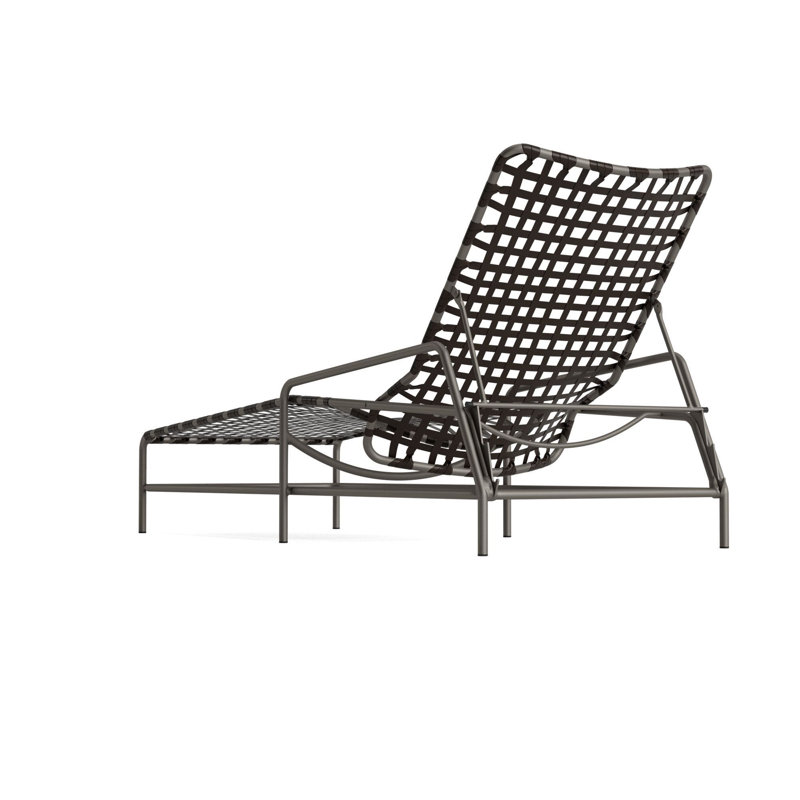 Kantan Outdoor Chaise Lounge, Coffee/Mica