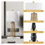 Ensemble de 2 lampes de table bohèmes en rotin avec abat-jour en lin, lampes de chevet à intensité variable (3 niveaux) pour salon et chambre, marron