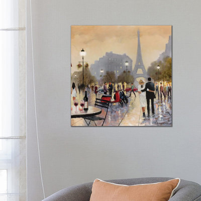 Paris Twilight by E.A. Orme - Wrapped Canvas Print