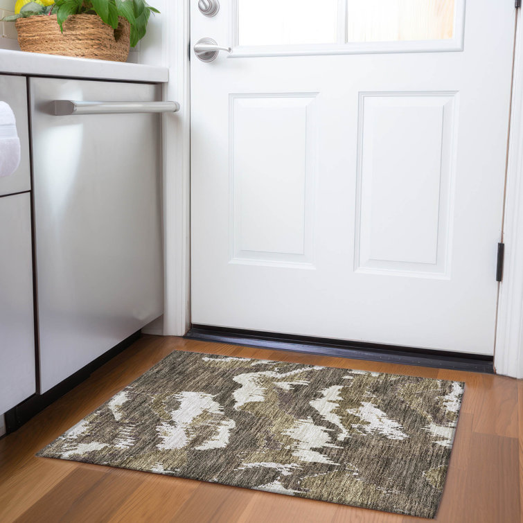 Malek Washable Abstract Indoor / Outdoor Rug