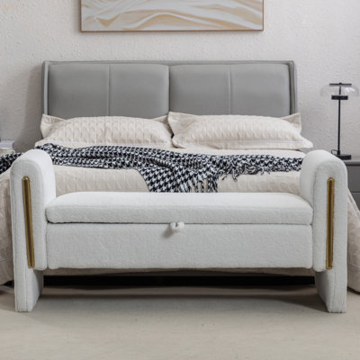 Banc de rangement en tissu Teddy