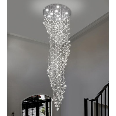 Mdern Large Raindrop Crystal Chandelier