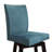 5-Piece Counter-Height Round Dining Set with Cushioned Linen Chairs, Teal-1247422494