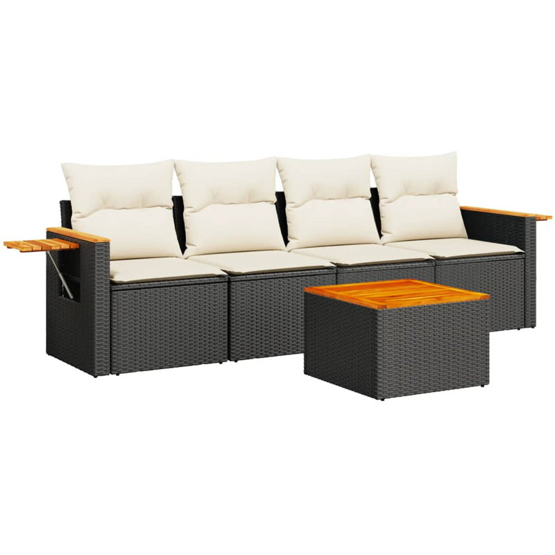 Vidaxl Garden Sofa Set Black