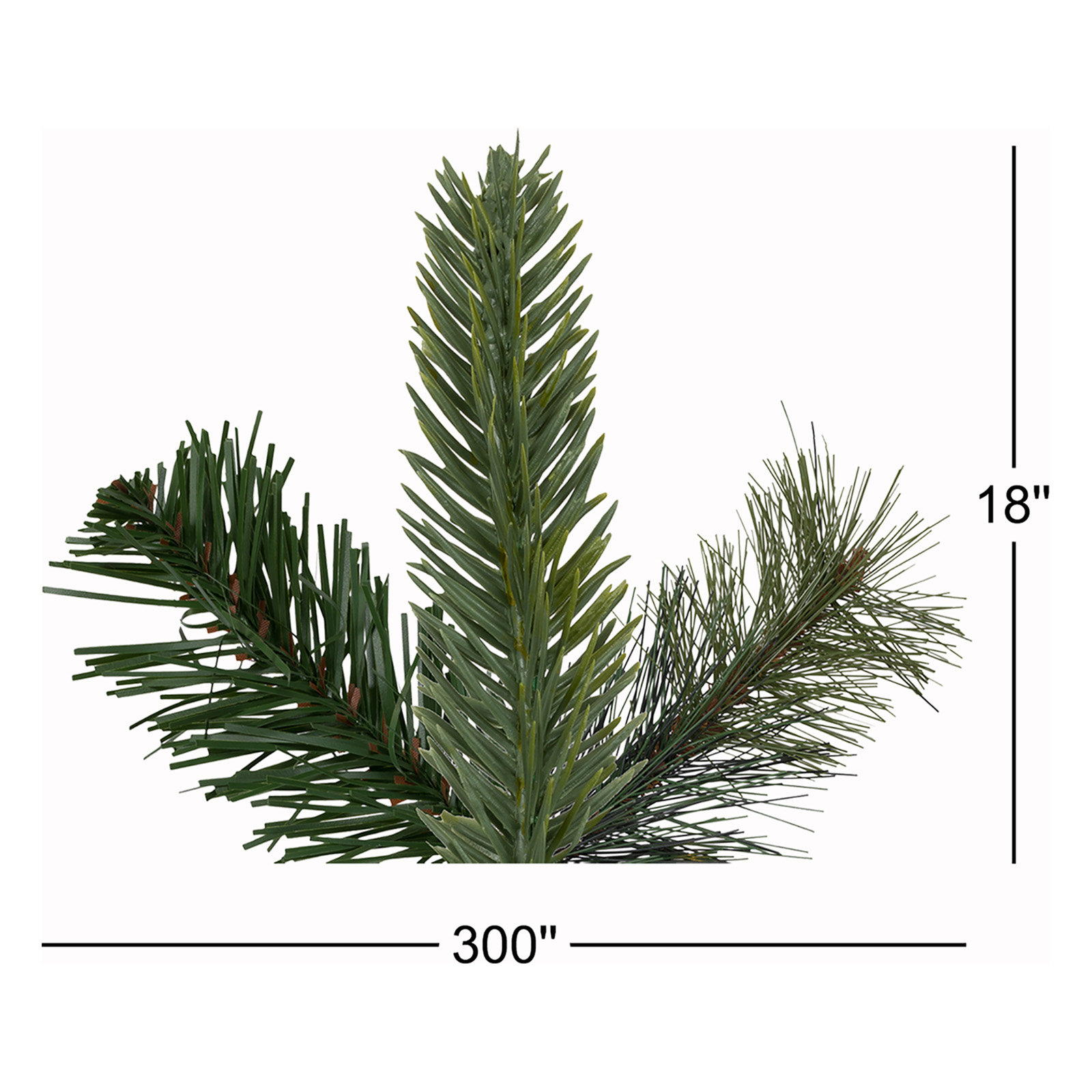 Cashmere Pine Faux Pine Garland, 25'