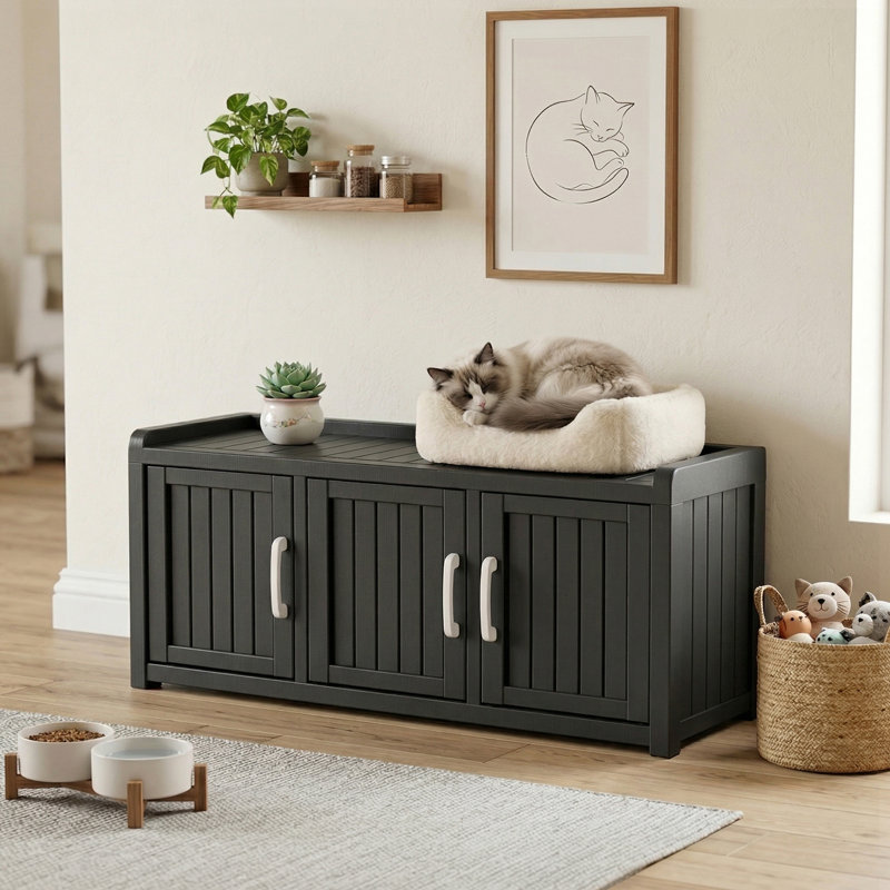 Niche pour chat 46,94 po avec 3 portes