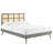 Modway Sidney Cane and Wood Platform Bed with Splayed Legs-255132134-255132132