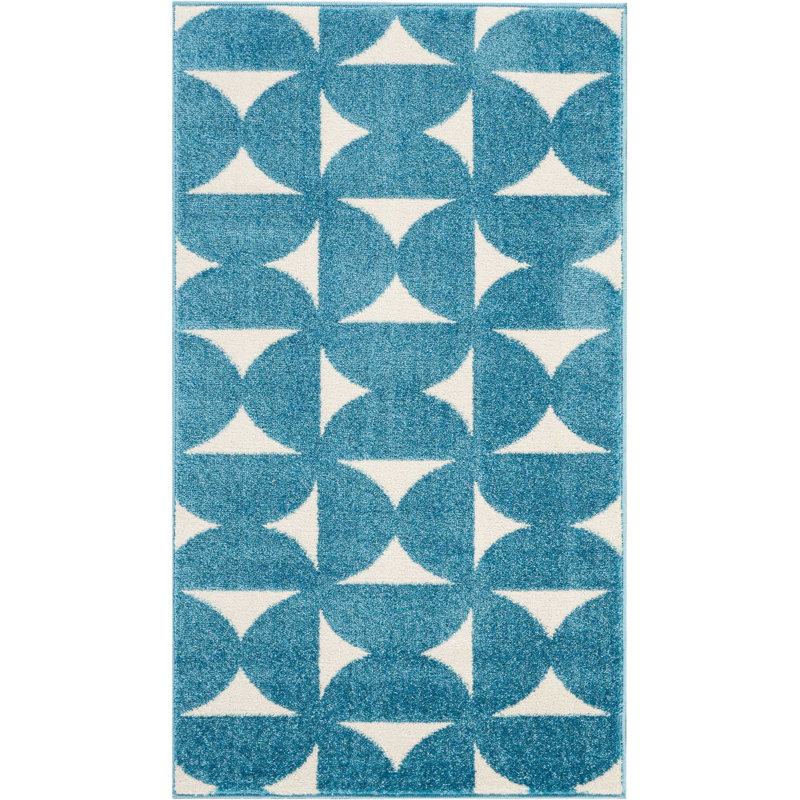 Tapis bleu Cristin Eclectic Bohemian, Rectangle 2 pi 2 po x 3 pi 9 po