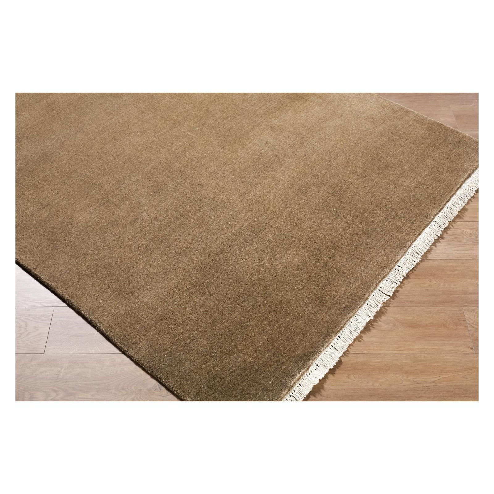 Clio Hand Loomed Wool Brown Rug, Rectangle 8' x 10'