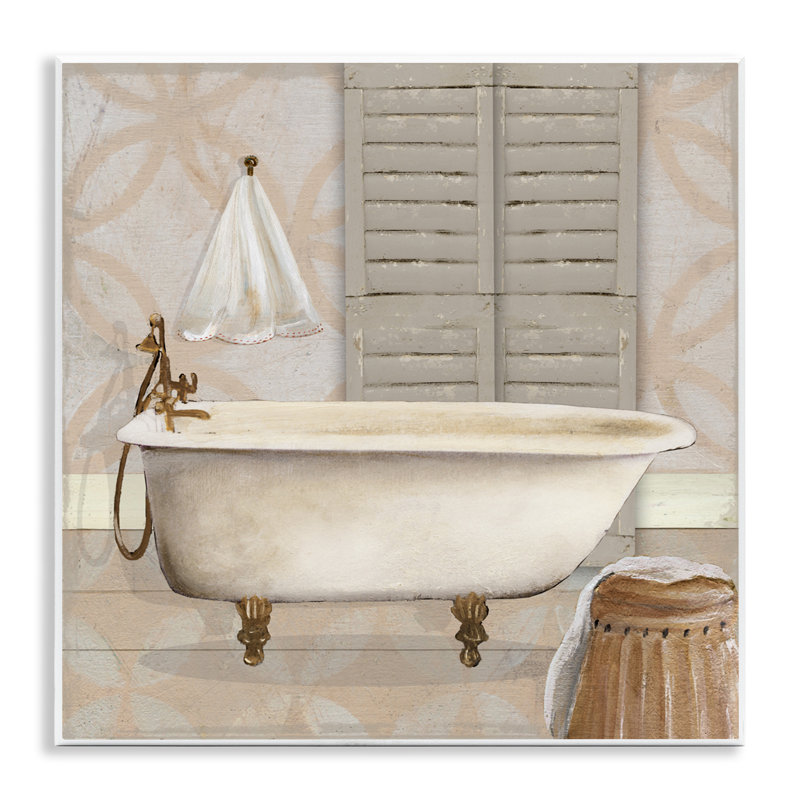 Plaque murale Neutral Bath Rustic, design par Carol Robinson