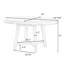 Table de salle à manger ronde rustique avec plateau extensible à lattes – Table de cuisine de style campagnard-1388222773