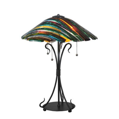 Penna Di Pavone Fused 24" Table Lamp