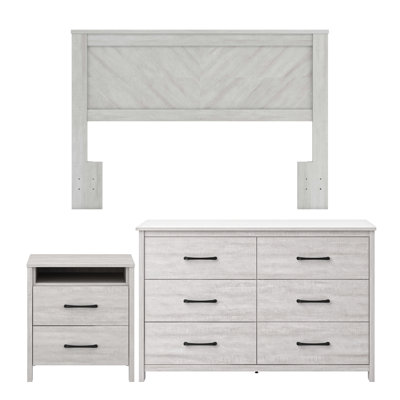 Adlina Modern Coordinated 3 Piece Bedroom Furniture Set