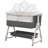 Baby Bassinet, Bedside Sleeper For Baby With Wheels And Storage Basket,all Mesh Portable Bassinet For Newborn,6 Height Adjustable Easy To Assemble Bedside Crib-1183845083