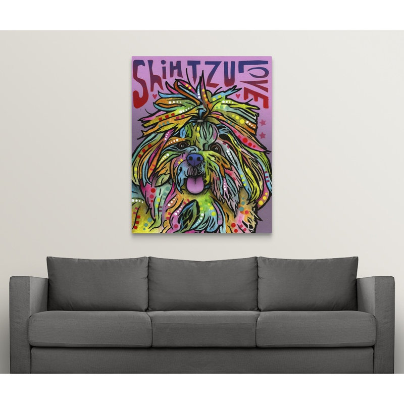 « shih tzu luv », impression, Toile, H 48 po x l 38 po x P 1,5 po