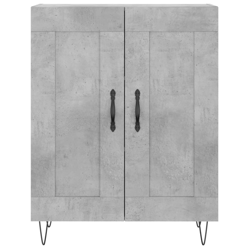 Mardel Sideboard Engineered Wood and Iron Storage Unit Living Room Furniture, Concrete Grey