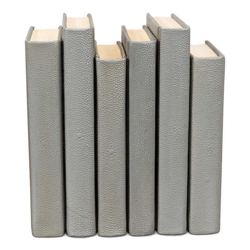 Shagreen Hand Painted Sports Decorative Book, Gray