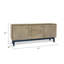 Console de buffet Claire, 3 tiroirs et 2 armoires, bois de mindi noir blé