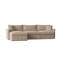 Canapé et méridienne de 307 cm de largeur avec coussins en coton et duvet Hartig-833752468-833751226